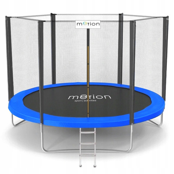 Motion, Trampolina ogrodowa z siatką zewnętrzną i drabinką, 8 FT/244 cm