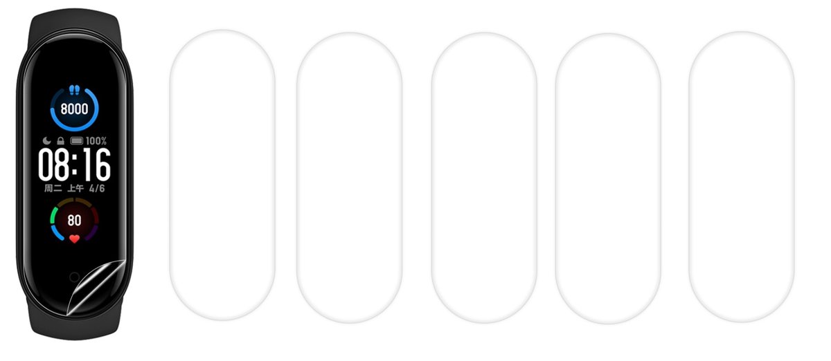 5 SZTUK ! FOLIA OCHRONNA DO XIAOMI MI BAND 5