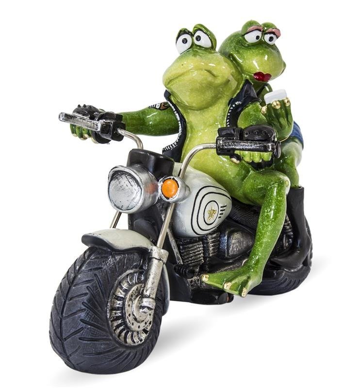Figurka ART-POL Żaba para motocyklistów, 19x24x14,5 cm