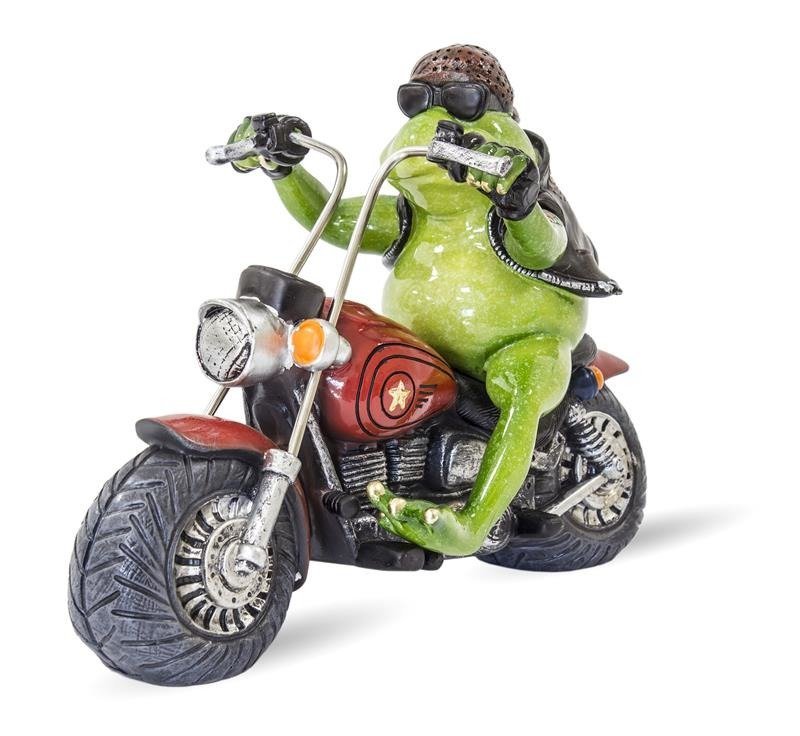 Figurka ART-POL Żaba gruby motocyklista, 19x24x13,5 cm