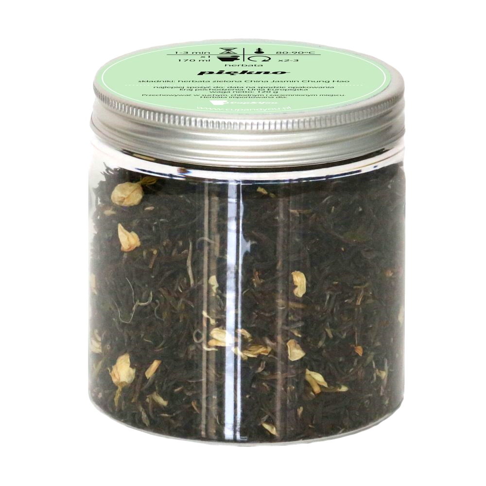 Herbata zielona CUP&YOU Piękno China Jasmin Chuang Hao, kwiat jaśminu, 120 g