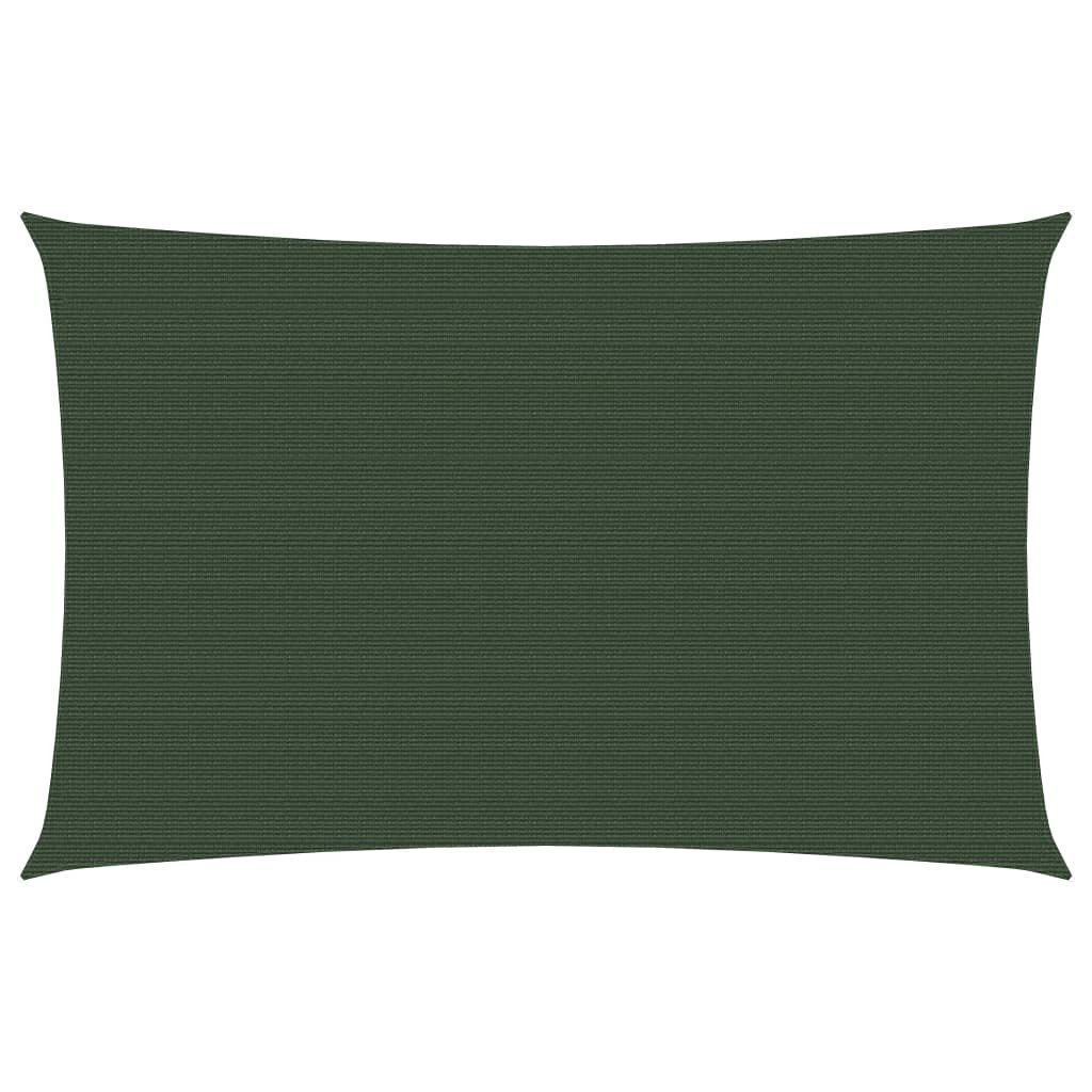 vidaXL Żagiel przeciwsłoneczny, 160 g/m, ciemnozielony, 2x4 m, HDPE vidaXL