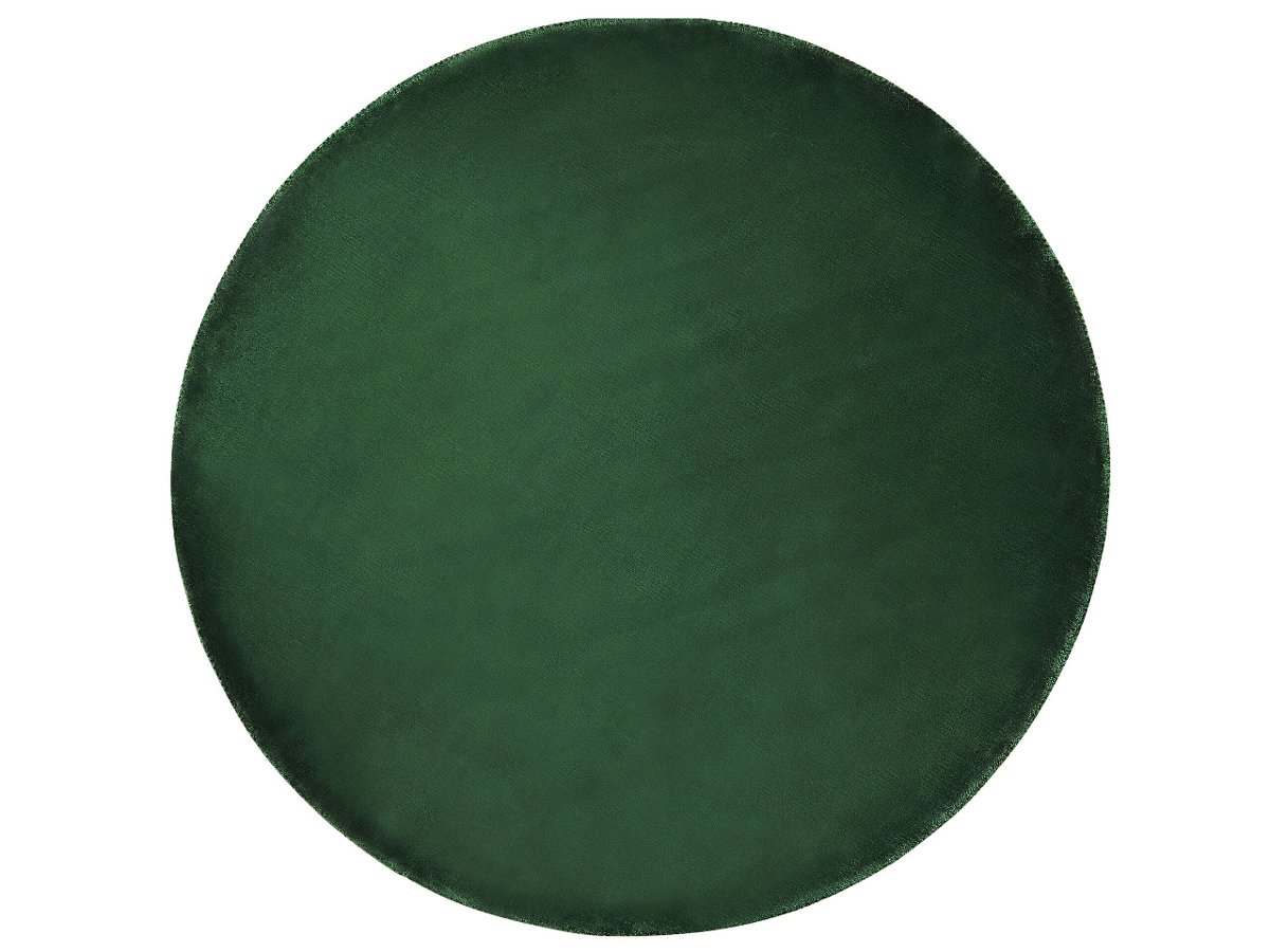 Beliani Dywan okrągły z wiskozy 140 cm cm zielony GESI II