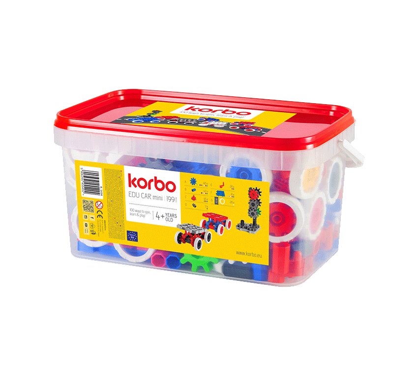 Korbo, klocki Konstrukcyjne Edu Car Mini