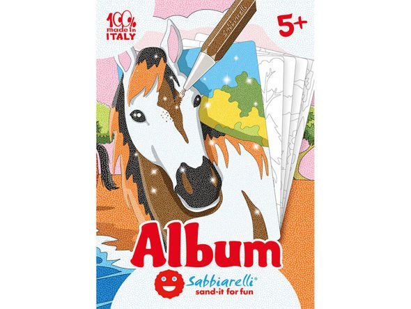 Sabbiarelli Album do kolorowania piaskiem Konie 5l+ SABBIARELLI 1296-0