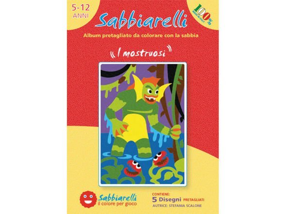 Sabbiarelli Sabbiarelli  -  Album do Kolorowania Magicznym Piaskiem, Potwory, 5l+