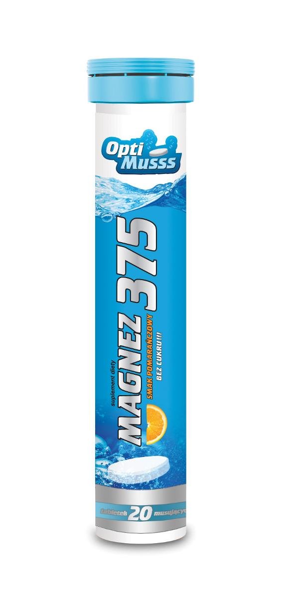 AMS PHARMA Magnez 375 Optimusss x 20 tabl musujących o smaku pomarańczowym |  OD 149 PLN!