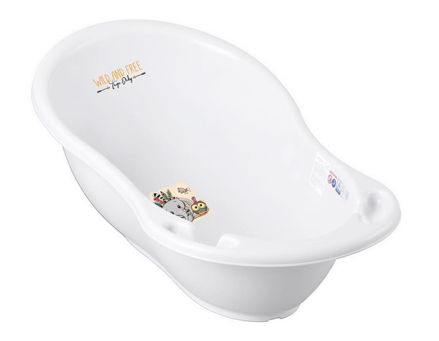 Tega Baby Wanienka mała Lux. Dziki Zachód, słonik, 86 cm, biała