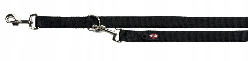 Trixie Smycz Premium regulowana XS podwójna 2.00 cm/10 mm czarna