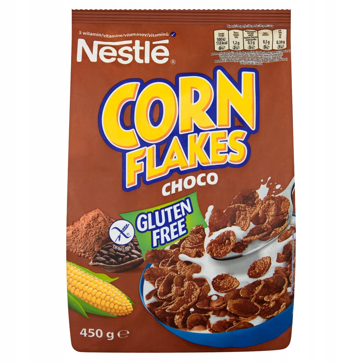 Nestle CORN FLAKES Z CZEKOLADĄ 450G