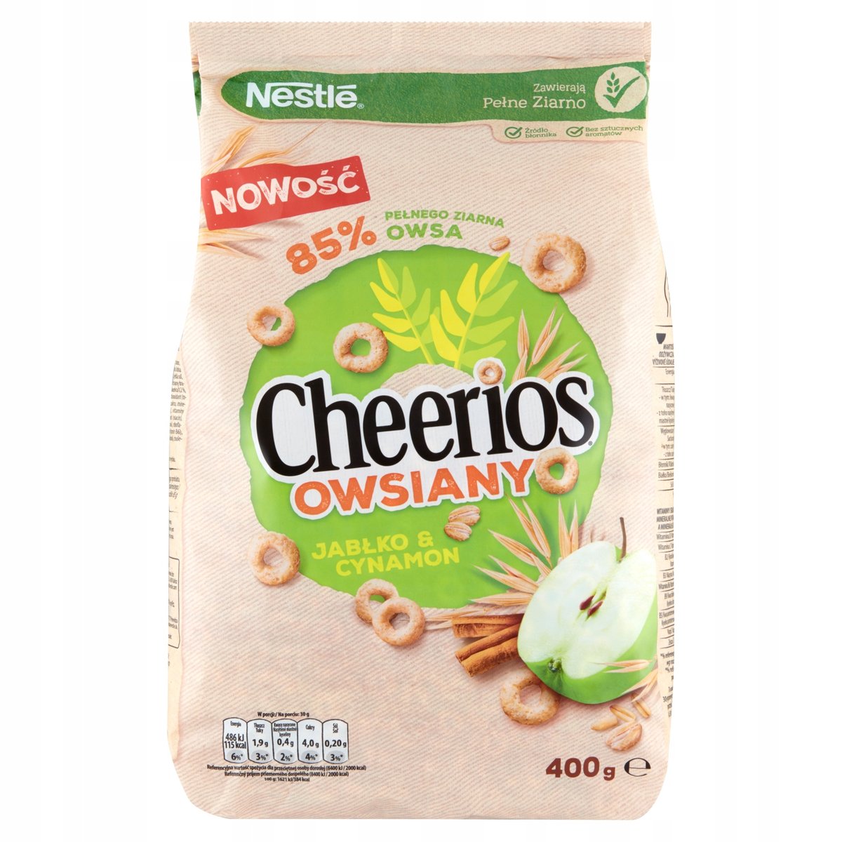 Nestle CHEERIOS OWSIANY JABŁKO I CYNAMON 400g 25565326