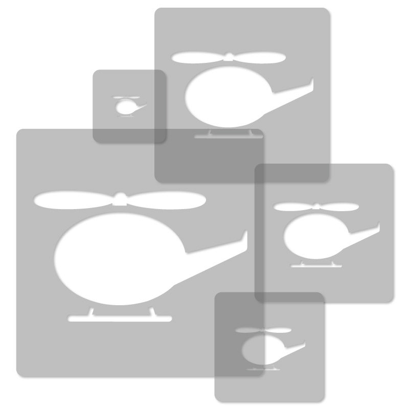 nakleo szablon malarski wielokrotny dla dzieci (5 szt.) // HELIKOPTERY SZA-DZI-019