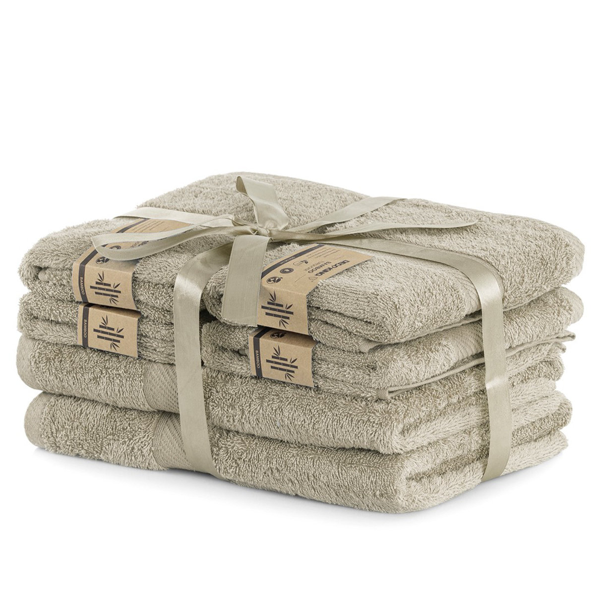DecoKing - Ręcznik Bamby - Beżowy 2*70x140+ 4*50x100