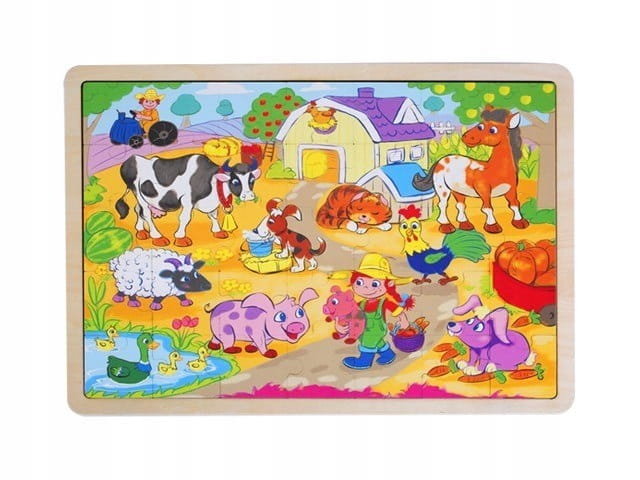 shumee Puzzle drewniane Wieś