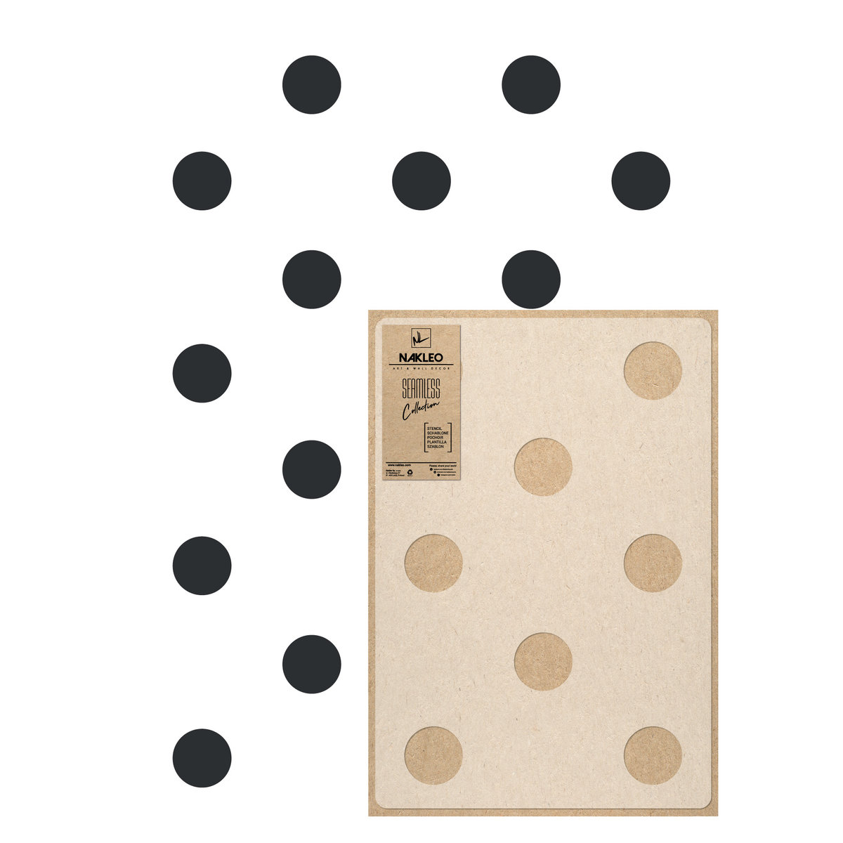 Szablon Malarski powtarzalny Groszki Polka Dot 10