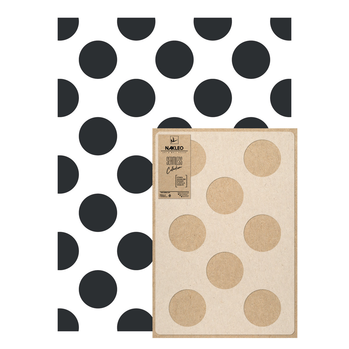 Szablon Malarski powtarzalny Groszki Polka Dot 15