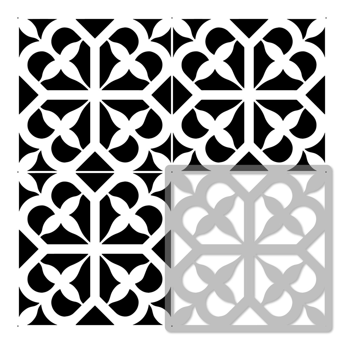 Nakleo szablon malarski // płytki - kafelki // AVOLA - 15x15cm