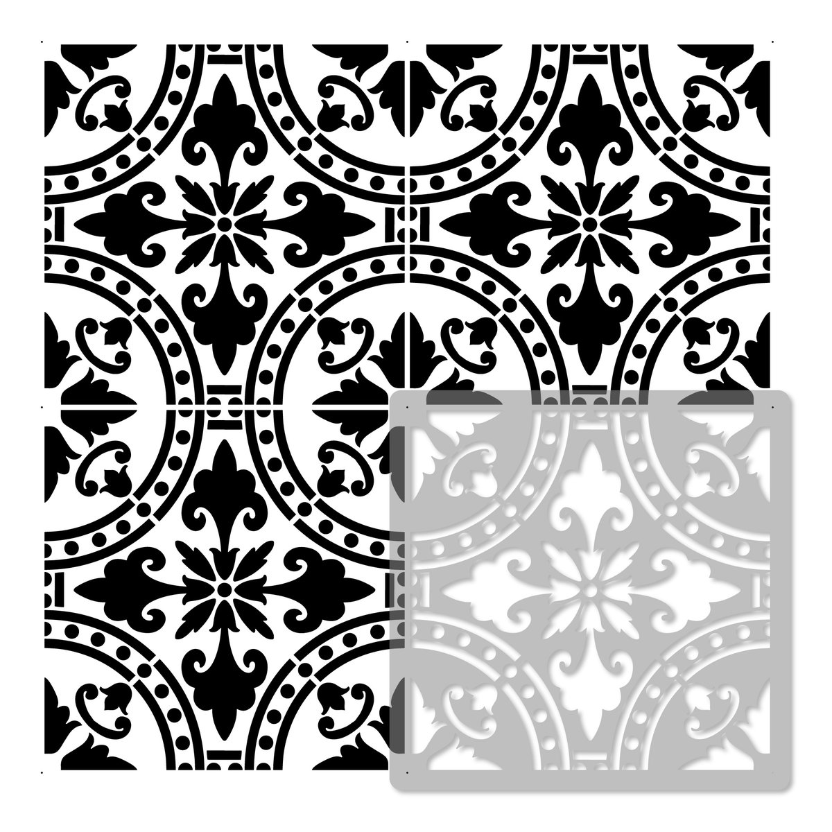 Nakleo szablon malarski // płytki - kafelki // ISNA - 20x20cm