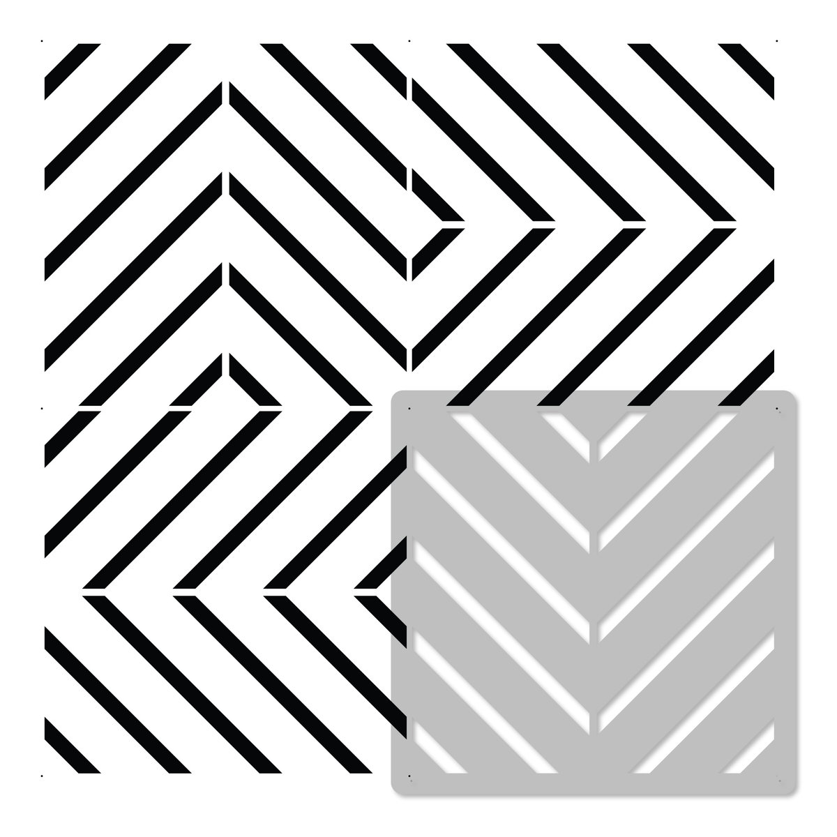Nakleo szablon malarski // płytki - kafelki // CARVIDE - 10x10cm