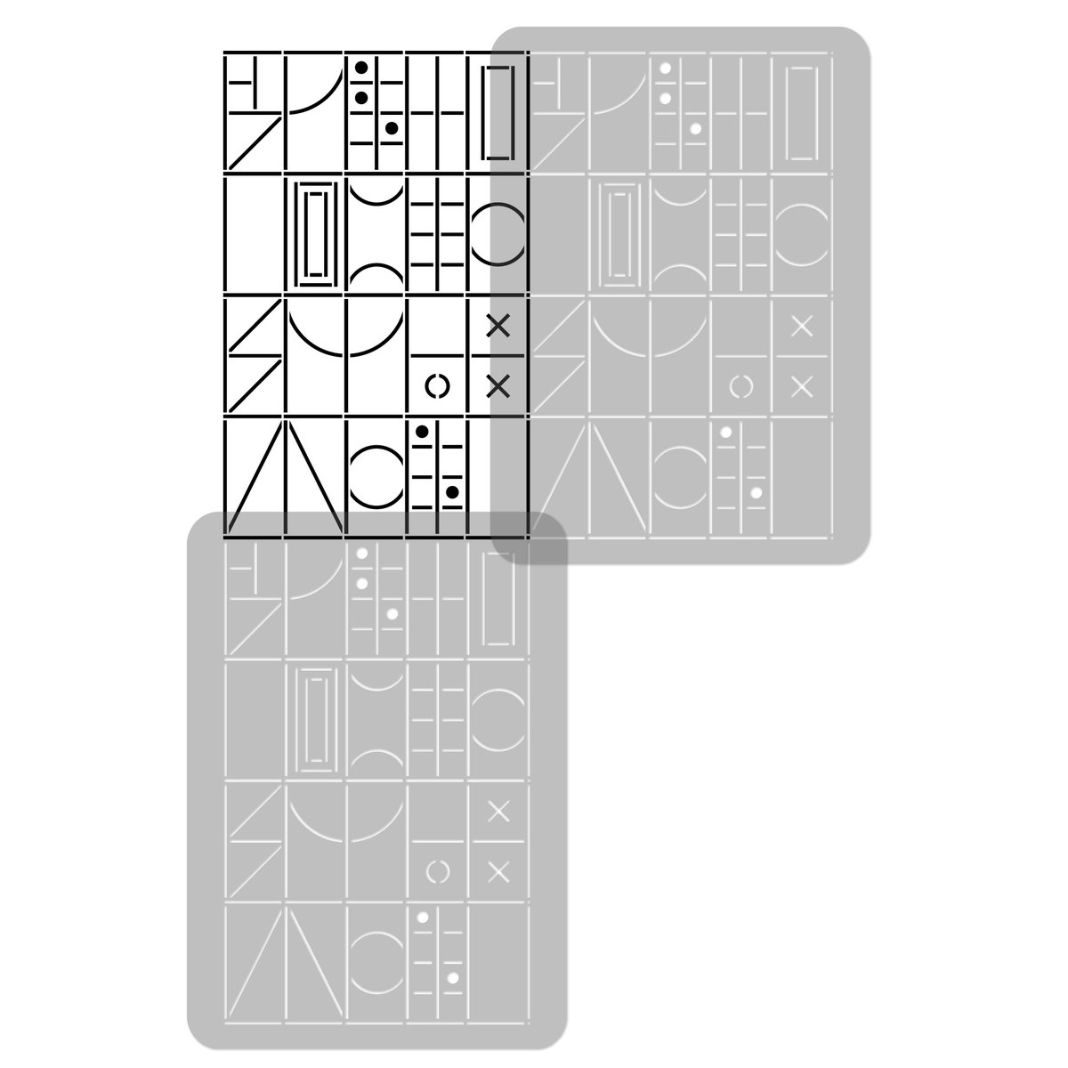 szablon malarski wielokrotny powtarzalny // GEOMETRIC TILES SZA-REP-063