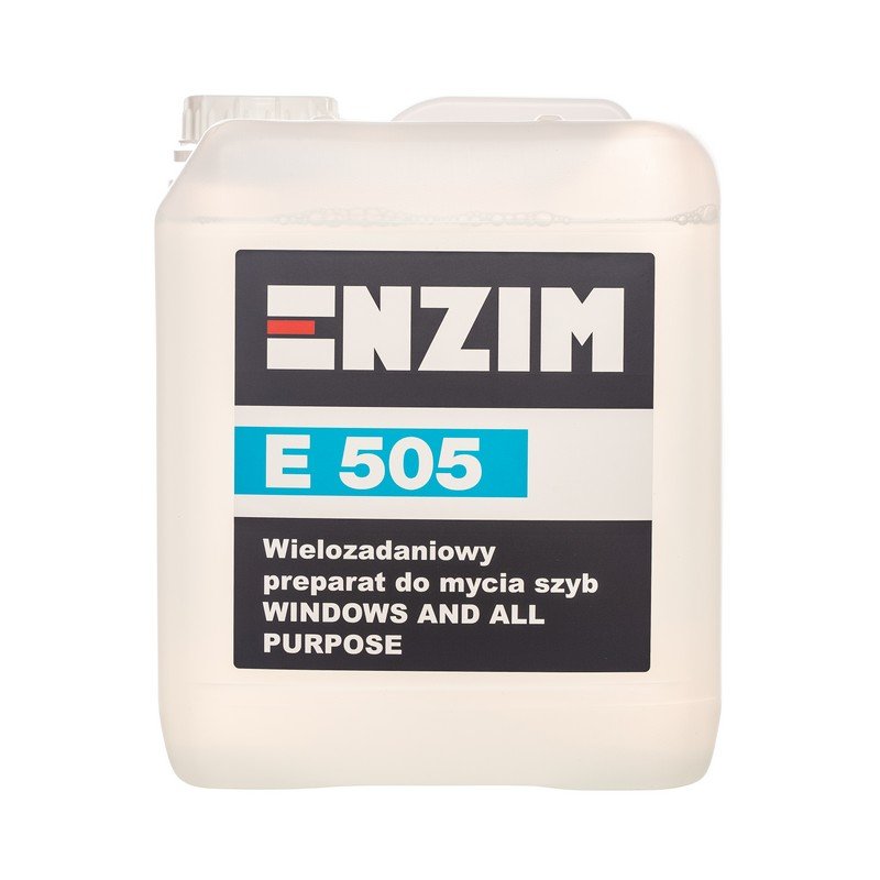 ENZIM E505  Wielozadaniowy preparat do mycia szyb 5L E505