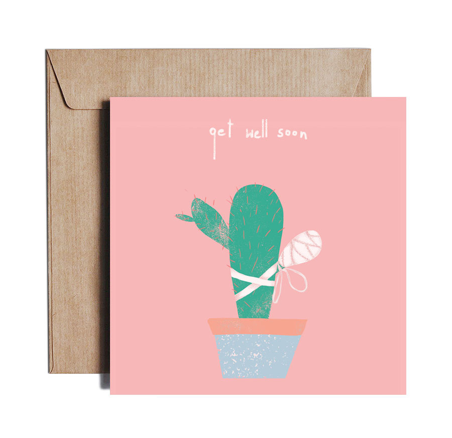 Pieskot Karnet kw Get Well Cactus ES35