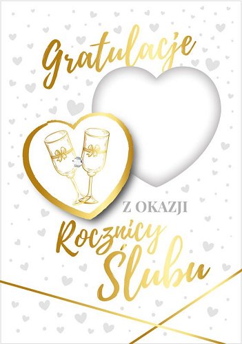 Kartka na Rocznicę Ślubu -ustaw cyfrę jubileuszu DK 811