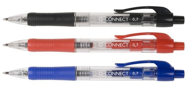 Długopis automatyczny Q-CONNECT 1,0 mm czarny