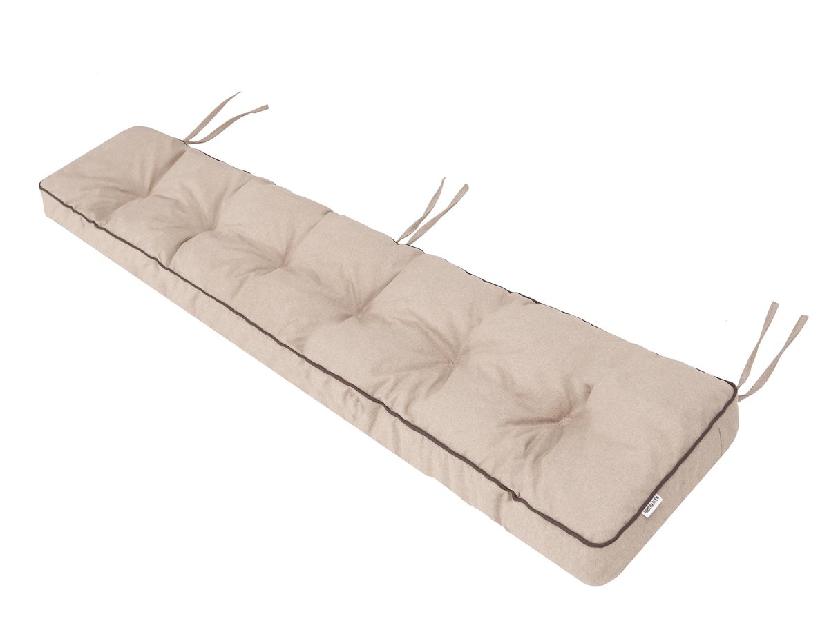 Poduszka na ławkę ogrodową, Etna, Beż Ekolen, 150x40 cm