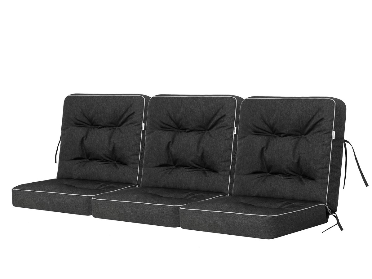 Zestaw poduszek na huśtawkę ogrodową, Venus, Czarny Ekolen, 3 elementy, 60x60 cm