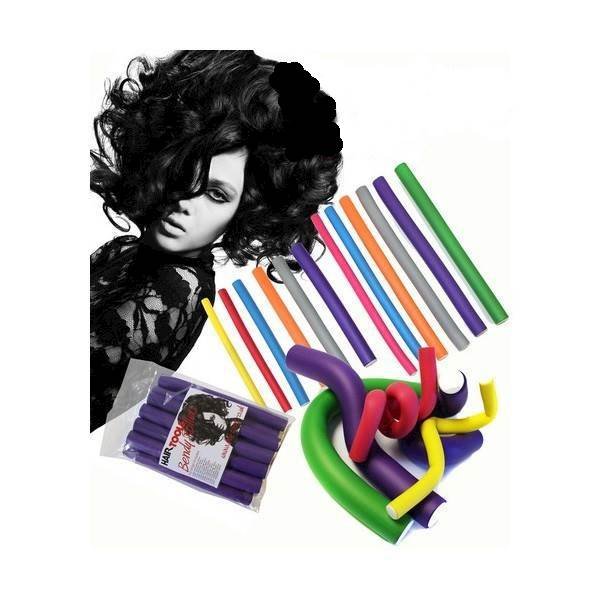 Papiloty Gumowe Długie 240mm Czerwone 12mm