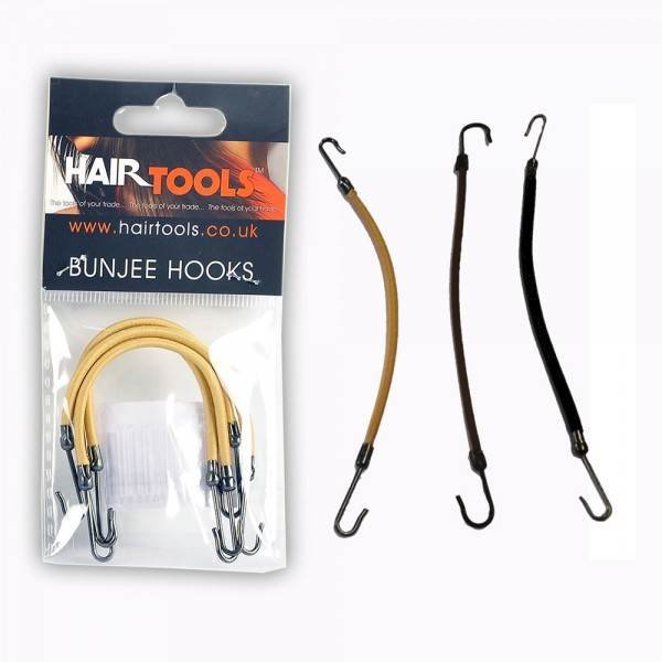 Hair Tools Bunjee Haki Do Włosów Brązowe 4 szt
