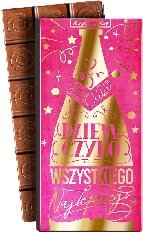 Czekolada KUKARTKA Dla Ciebie Dziewczyno (butelka)