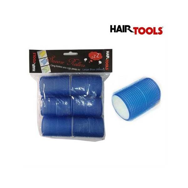 HAIR TOOLS Wałki Z Gąbką Niebieskie 40mm 6szt