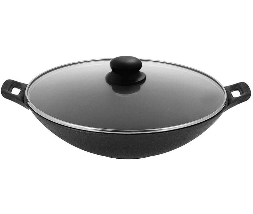 Krisberg WOK żeliwny z pokrywką Krisberg KR 7561 INDUKCJA GAZ 31cm Big KR 7561