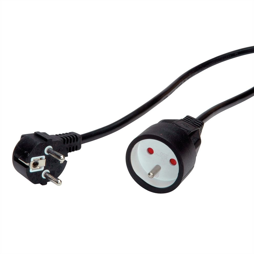 Przedłużacz kabel zasilający AC 230V UTE czarny 5m