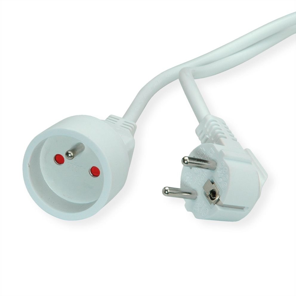 Przedłużacz kabel zasilający AC 230V UTE biały 10m