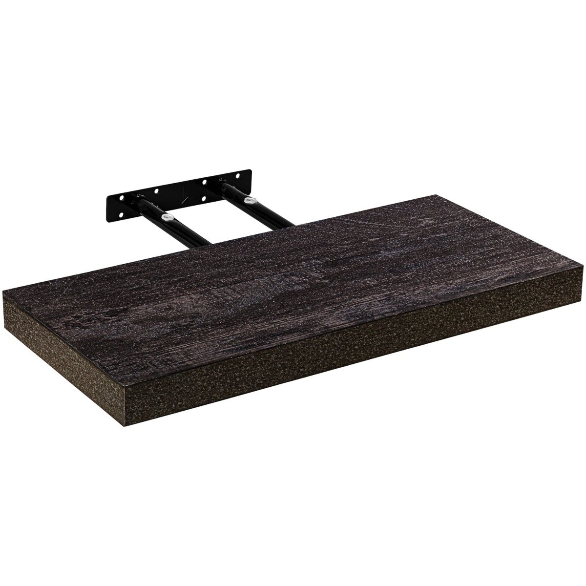 Stilista CZARNY DEKOR DREWNA PÓŁKA NAŚCIENNA WISZĄCA 50 CM 40070297