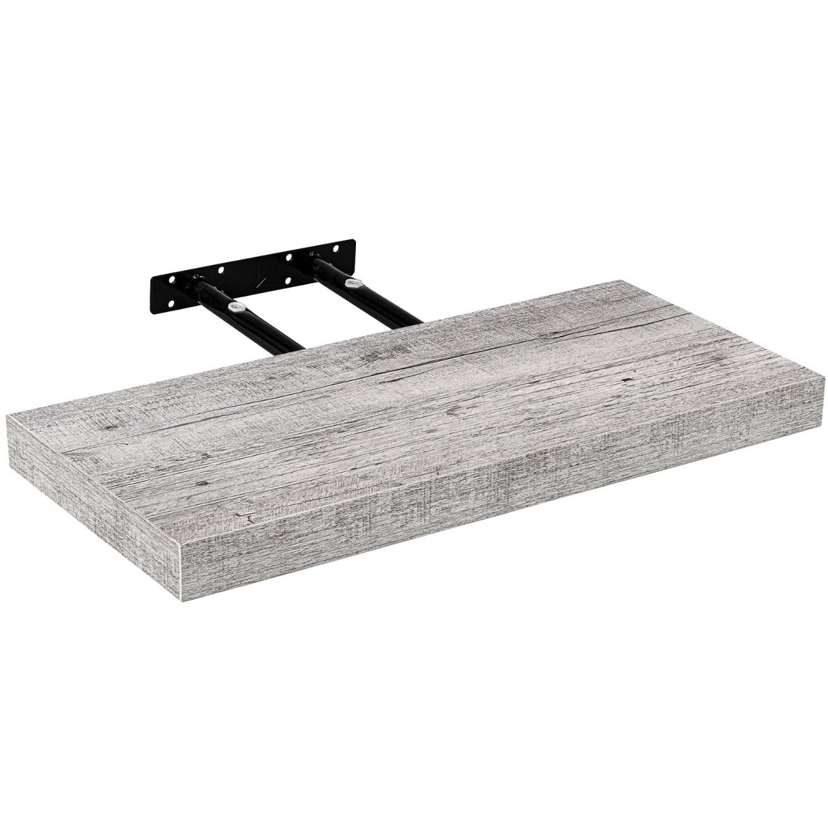 Stilista BIAŁY DEKOR DREWNA PÓŁKA NAŚCIENNA WISZĄCA 60 CM 40070298
