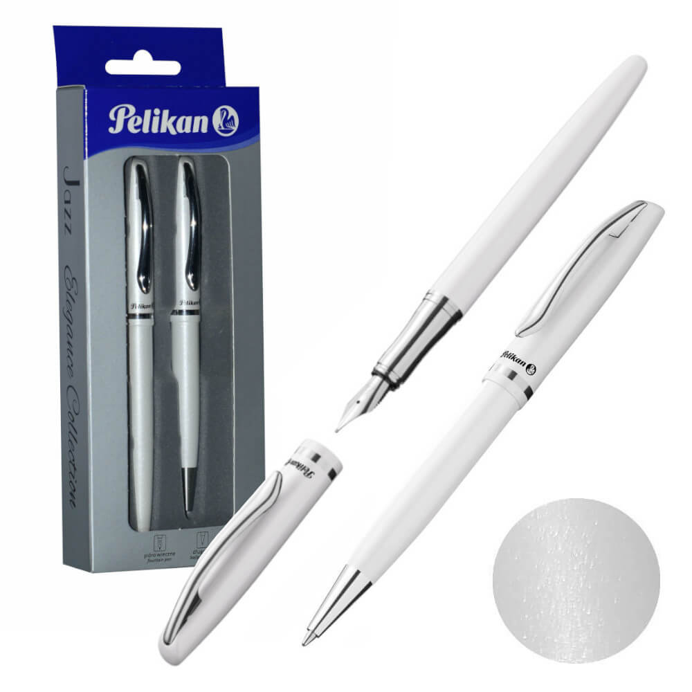 Pelikan AG Pióro wieczne + długopis Jazz Elegance perłowy