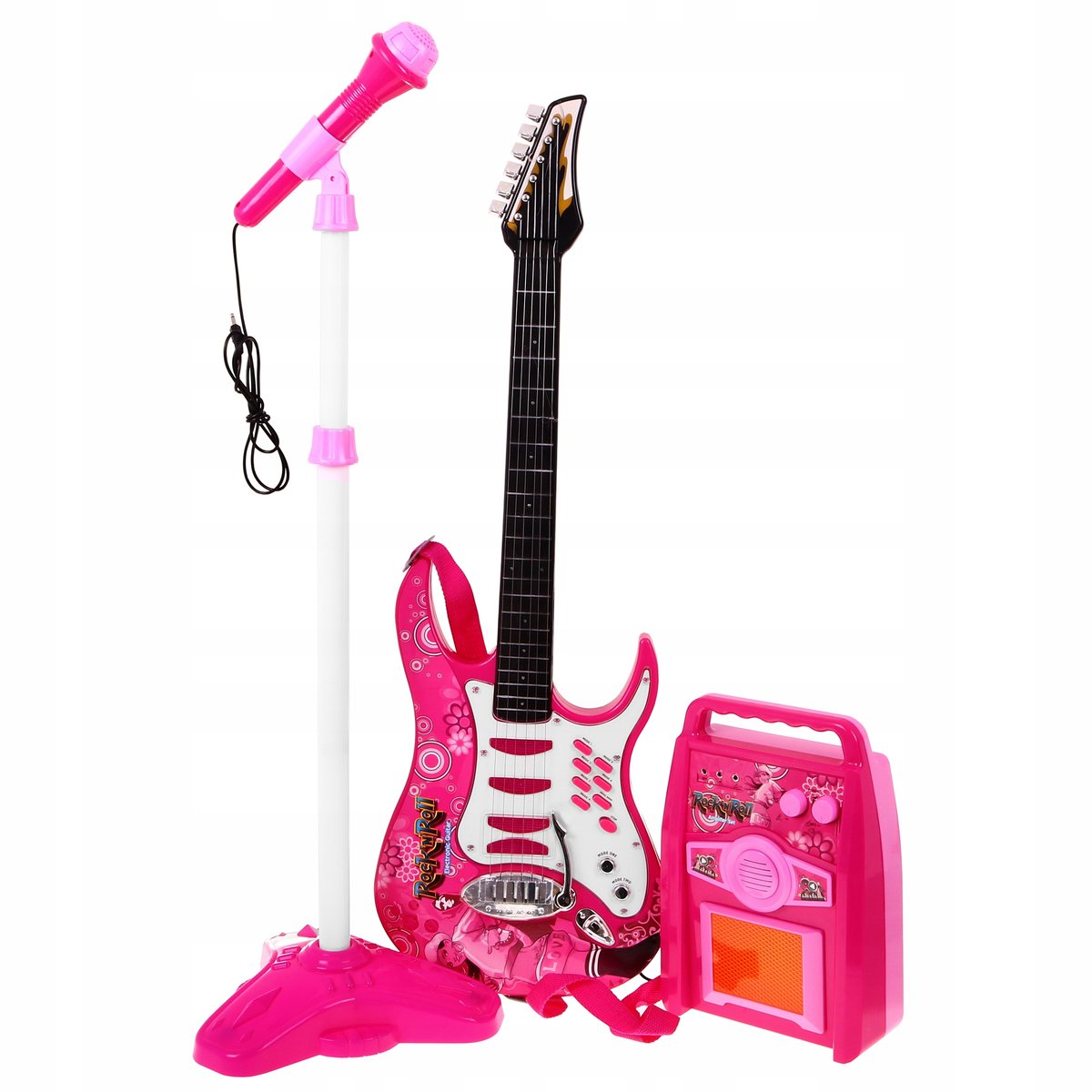Ramiz, gitara elektryczna dla dzieci, różowa