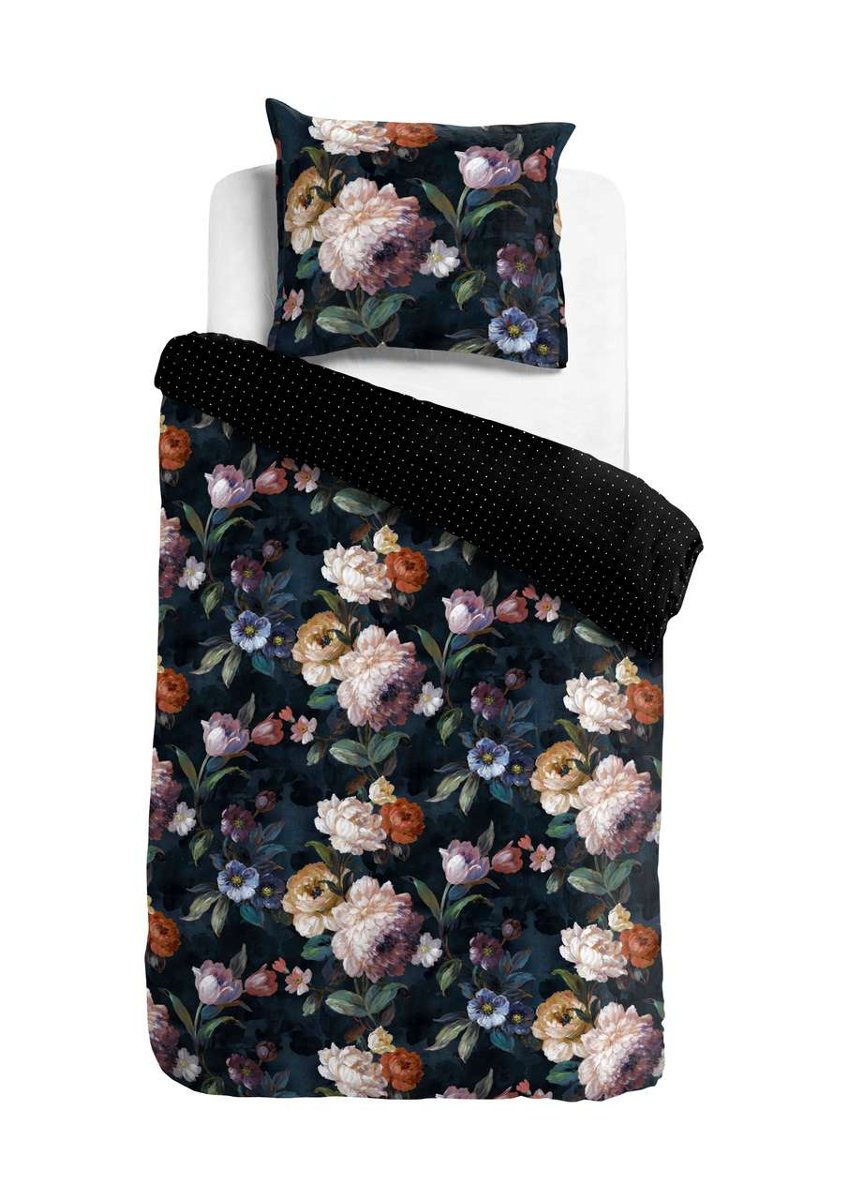 Kpl 140x200/220cm UKRAŚĆ NOC bawełna satynowa  ciemny niebieski