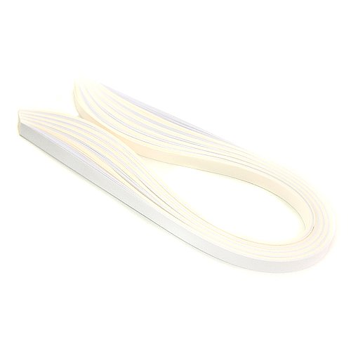 Paski do quillingu, biało-perłowe, 3 mm, 100 sztuk