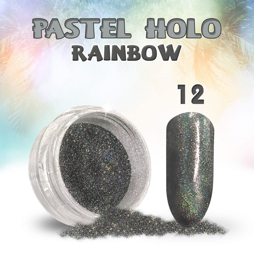 Pyłek Do Paznokci Pastel Holo Rainbow 12