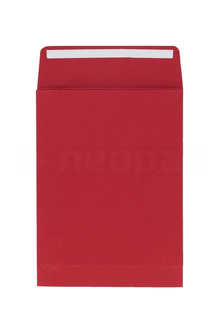 Koperty kartonowe, czerwone, 170x230x50 mm, 10 sztuk