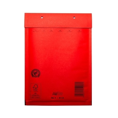 Koperty bąbelkowe, G17, czerwone, 100 sztuk