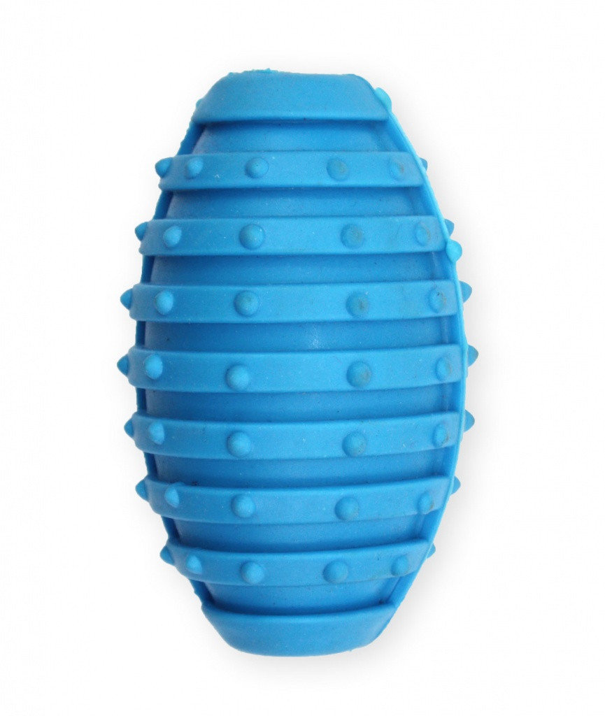 PET NOVA Pet Nova Piłka rugby miętowa RugbyBall z dzwonkiem niebieska 10cm PPTN024