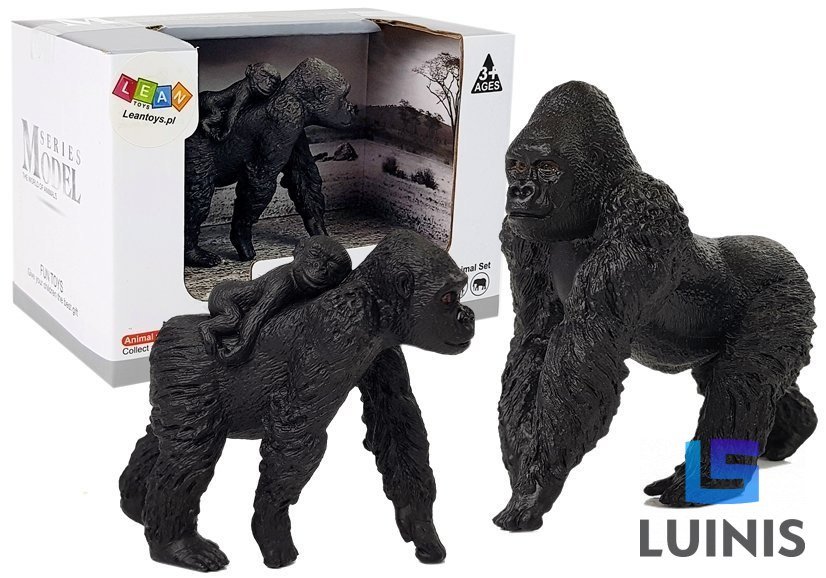 Import LEANToys Zestaw Figurek Zwierzęta Goryle 1818912671244