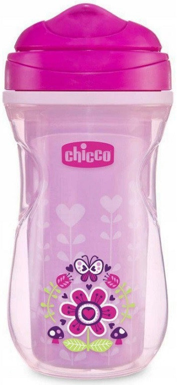 Chicco Kubek niekapek termiczny z twardym ustnikiem 266 ml 14 m+ Różowy 23107291