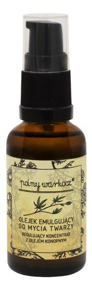Polny Warkocz Polny Warkocz Regulujący koncentrat z olejem konopnym Olejek emulgujący do mycia twarzy wersja mini 30ml